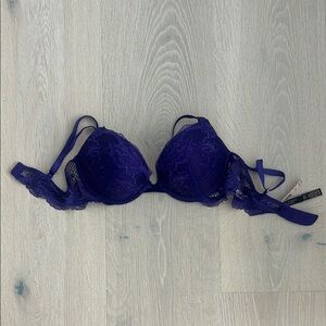 VS Very Sexy Lace Underwire Push-Up Bra in Deep Purple